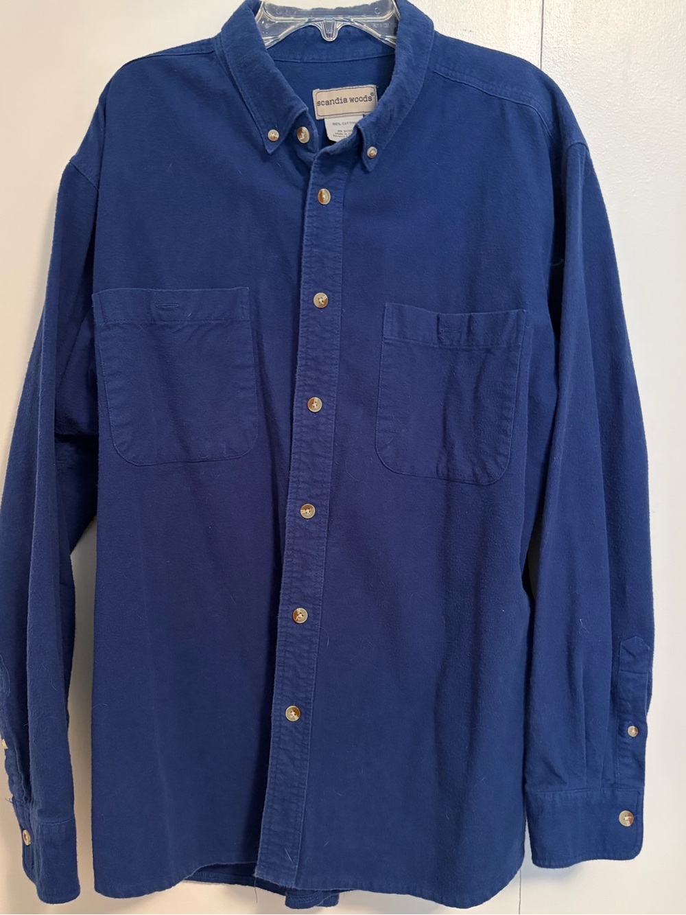 Scandia Woods Classic Button-Down Shirt in Deep Blue